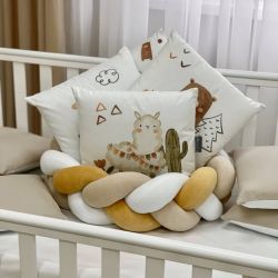 Neugeborenen-Bettwäscheset mit Stoßstangen 'Alpaka Beige' 14-teiliges 100% Baumwolle, fig. 7 