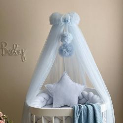  Blau Betthimmel fürs Babybett 9m, fig. 1 