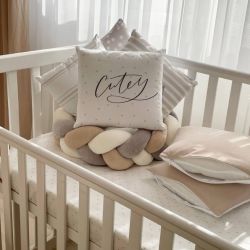  14-tlg Baby Bettwäsche Set mit Umrandung 'Cutey' 100% Baumwolle, fig. 10 