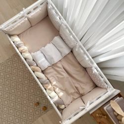  14-tlg Baby Bettwäsche Set mit Umrandung 'Cutey' 100% Baumwolle, fig. 5 