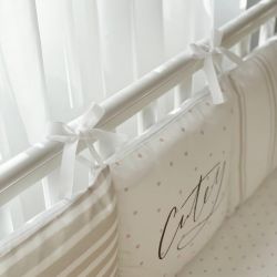  14-tlg Baby Bettwäsche Set mit Umrandung 'Cutey' 100% Baumwolle, fig. 8 