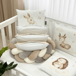  Babybettwäscheset mit Nestchen „Friends“ beige 14-tlg 100% Baumwolle, fig. 3 