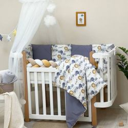  14-teiliges Bettwäsche-Set für Babybetten „Löwe & Auto“, 100 % Baumwolle, fig. 6 