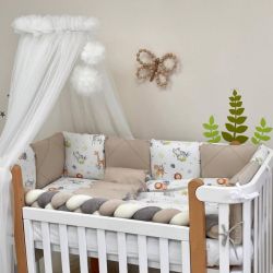  16-tlg Baby Bettwäsche Set mit Umrandung und Himmel 'Tiere', fig. 7 