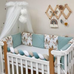  14-teiliges Baby Bettwäsche Set mit Umrandung 'Velo' 100% Baumwolle, fig. 3 