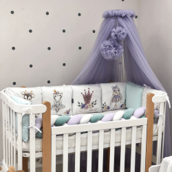 14-teiliges Baby Bettwäsche Set mit Umrandung 'Magic Cat'