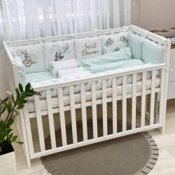  14-teiliges Baby Bettwäsche Set mit Umrandung 'Sweet Animals' 100% Baumwolle, fig. 1 