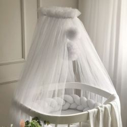  Weiße Betthimmel mit Pompons fürs Babybett 9m, fig. 2 