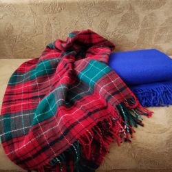  Red Plaid Christmas Throw Blanket Wool, Warm & Cozy Couch Blanket 140x200 cm (55" x 79"), fig. 3 