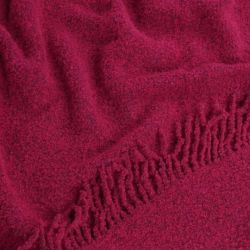  Schafwolldecke Bordeaux Rot 140x200 cm Bouclé-Decke, fig. 1 