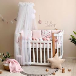  14-tlg Schmetterlinge Bettwäsche-Set für Babybett 60x120 für Mädchen Komplettset, fig. 2 