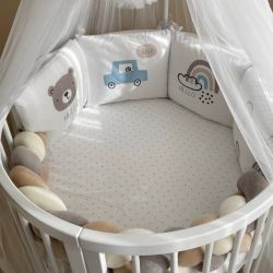  Babybettwäscheset mit Nestchen „Hello“ 14-tlg 100% Baumwolle, fig. 14 