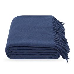 100% Kaschmir-Decke Blau