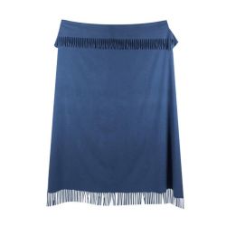 100% Kaschmir  Kuscheldecke Blau
