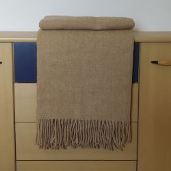  100% Merino Schurwolle Decke, Beige, 140×200 cm, fig. 2 