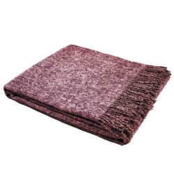  Plaid en laine mérinos 100% bordeaux – Couverture douce et chaude, fig. 1 