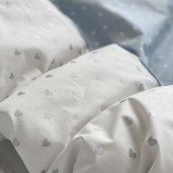  Babybett Komplettset SHINE Baby-Baumwoll-Bettwäsche-Set mit Bettumrandung-Kissen, Blau 17-tlg, fig. 5 