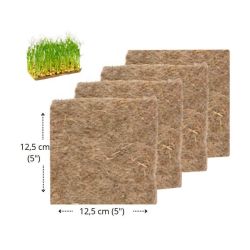  40 Stück Anzuchtmatten aus 100% Leinenfaser 12,5 x 12,5 cm, für Microgreens, 700 g/m², fig. 1 