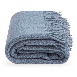  Schafwolldecke Hellblau 140x200 cm Bouclé-Decke, fig. 1 