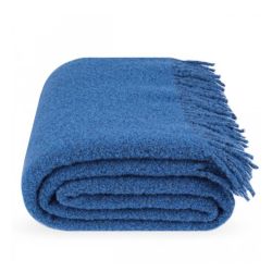  Schafwolldecke Blau 140x200 cm Bouclé-Decke, fig. 1 