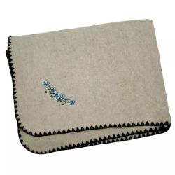  Natural Throw Blanket 140x205 cm (55" x 80") Sheep Wool & Linen, fig. 1 