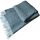  Dark Green 100% Pure Wool Throw Blanket with White Fringe, 140x200 cm (55x79 in), fig. 1 