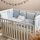  Babybett Komplettset SHINE Baby-Baumwoll-Bettwäsche-Set mit Bettumrandung-Kissen, Blau 17-tlg, fig. 6 