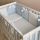  Babybett Komplettset SHINE Baby-Baumwoll-Bettwäsche-Set mit Bettumrandung-Kissen, Blau 17-tlg, fig. 8 