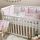 Babybett Komplettset SHINE Baby-Baumwoll-Bettwäsche-Set mit Bettumrandung-Kissen, Rosa 17-tlg, fig. 5 
