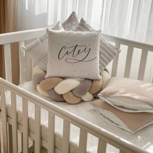  14-tlg Baby Bettwäsche Set mit Umrandung 'Cutey' 100% Baumwolle, fig. 10 
