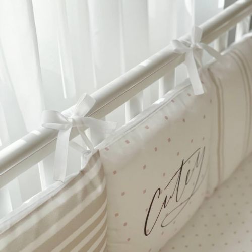  14-tlg Baby Bettwäsche Set mit Umrandung 'Cutey' 100% Baumwolle, fig. 8 