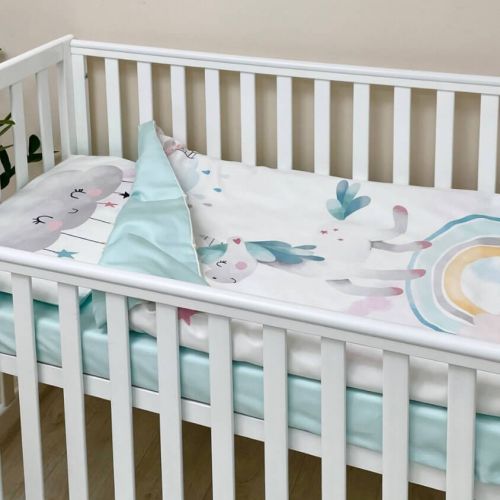  "Einhorn" 3-teiliges Babybett Bettwäsche Set Satin, fig. 2 