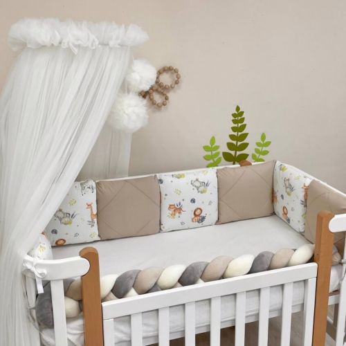  16-tlg Baby Bettwäsche Set mit Umrandung und Himmel 'Tiere', fig. 8 
