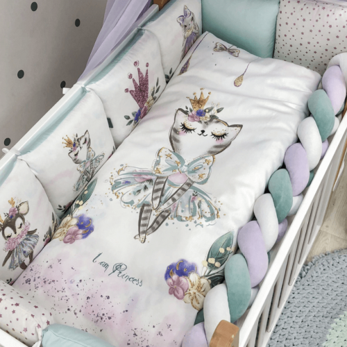 Baby Bettwäsche Set mit Umrandung 'Magic Cat'