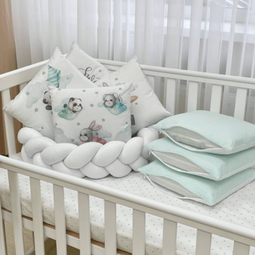  14-teiliges Baby Bettwäsche Set mit Umrandung 'Sweet Animals' 100% Baumwolle, fig. 4 