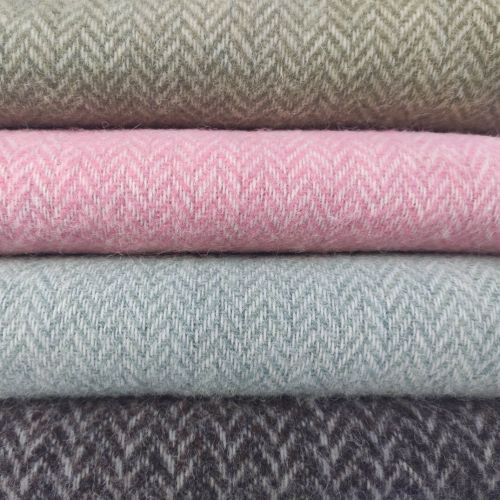  Sage Green Herringbone Throw Blanket — 100% New Zealand Wool, 140x200 cm (55x79″), Eco-Friendly, Fringed, for Sofa or Bed, fig. 4 