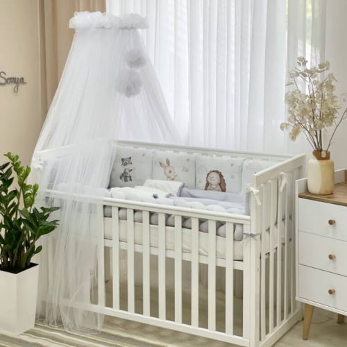  Babybettwäscheset mit Nestchen „Friends“ grau 14-tlg 100% Baumwolle, fig. 7 