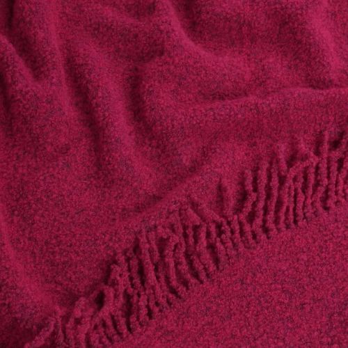  Schafwolldecke Bordeaux Rot 140x200 cm Bouclé-Decke, fig. 1 