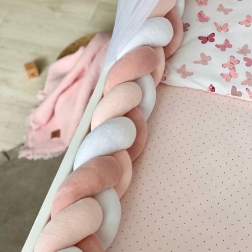  14-tlg Schmetterlinge Bettwäsche-Set für Babybett 60x120 für Mädchen Komplettset, fig. 5 