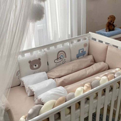  Babybettwäscheset mit Nestchen „Hello“ 14-tlg 100% Baumwolle, fig. 3 