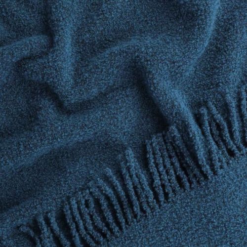  Plaid en bouclé bleu, Couverture en laine de mouton 140x200 cm, fig. 2 