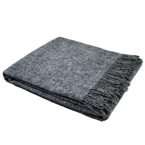  100% Merino Schurwolle Decke, Blau, 140x200 cm, fig. 1 