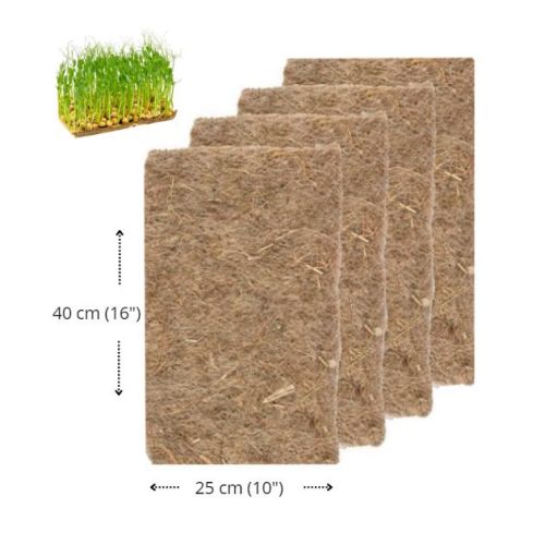  Leinen-Anzuchtmatten für Microgreens, 4 Stück, 25x40 cm, fig. 1 