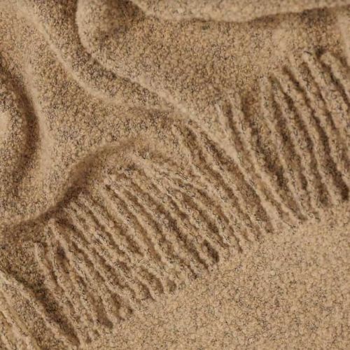 Light beige wool bouclé throw blanket 140x200 cm texture close-up
