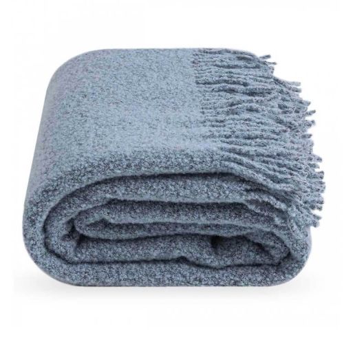  Schafwolldecke Hellblau 140x200 cm Bouclé-Decke, fig. 1 