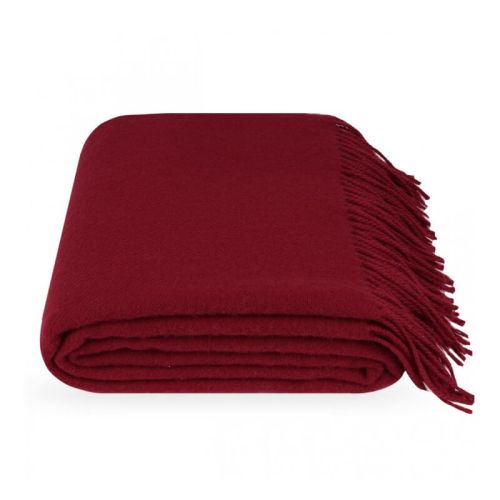  Plaid bordeaux – 100% laine pure, 140x200 cm, fig. 1 