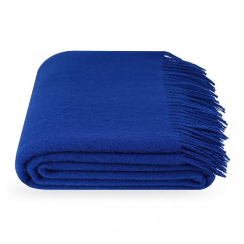 Blaue Wolldecke – 100% reine Wolle, warme Kuscheldecke 140x200 cm, fig. 1 