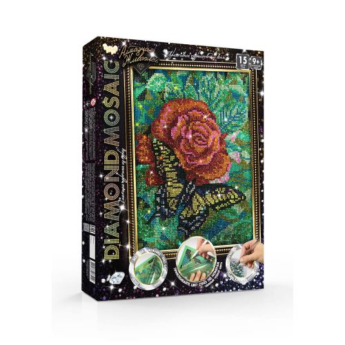 Rose und Schmetterling - Diamant Stickerei Künstlerische Bild Von Strass Diamant Malerei